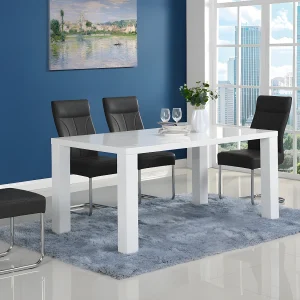Eettafel – 6 personen – Witgelakt mdf – MONICA Eettafel – 6 personen – Witgelakt mdf – MONICA