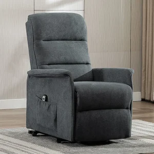 Elektrische relaxfauteuil van stof CAPUCINE – Antraciet Elektrische relaxfauteuil van stof CAPUCINE – Antraciet