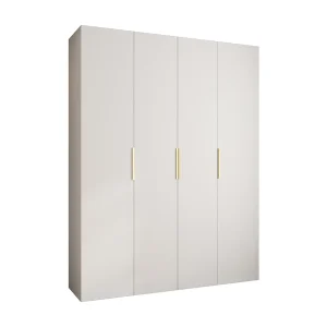 Draaideurkast Como 4 245,5/190/50 4-deurs (wit/goud) Draaideurkast Como 4 245,5/190/50 4-deurs (wit/goud)