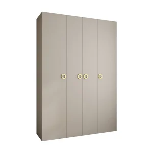 Draaideurkast Como 1 245,5/170/40 4-deurs (kasjmier/goud)