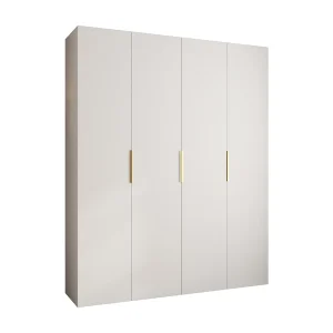 Draaideurkast Como 4 245,5/200/40 4-deurs (wit/goud) Draaideurkast Como 4 245,5/200/40 4-deurs (wit/goud)
