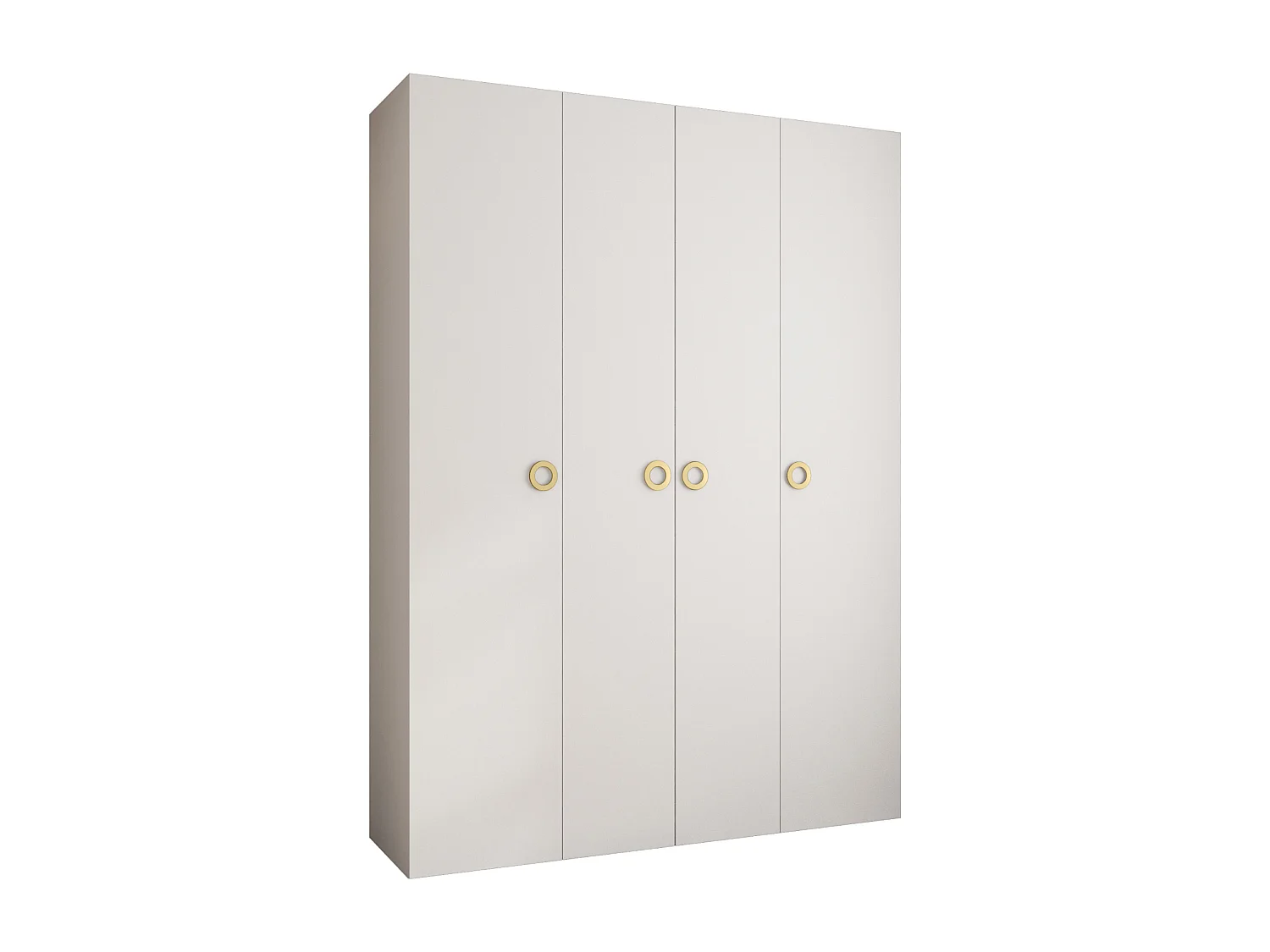 Draaideurkast Como 1 245,5/180/40 4-deurs (wit/goud)