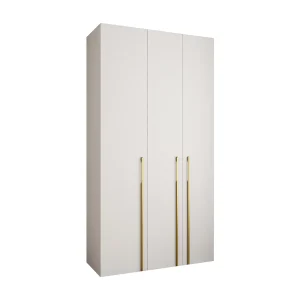 Draaideurkast Como 3 245,5/130/50 3-deurs (wit/goud) Draaideurkast Como 3 245,5/130/50 3-deurs (wit/goud)