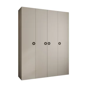 Draaideurkast Como 1 245,5/190/40 4-deurs (kasjmier/zwart)