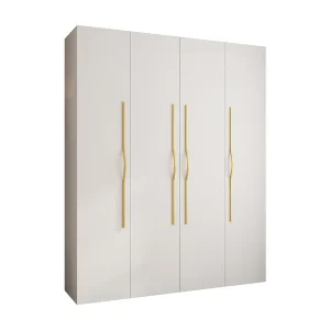 Draaideurkast Como 2 245,5/200/50 4-deurs (wit/goud) Draaideurkast Como 2 245,5/200/50 4-deurs (wit/goud)