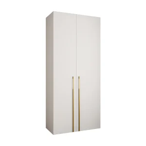 Draaideurkast Como 3 245,5/110/40 2-deurs (wit/goud) Draaideurkast Como 3 245,5/110/40 2-deurs (wit/goud)