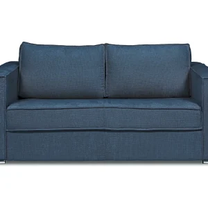 Express-vierzitsslaapbank van beige stof met textuur – 160 cm – Matras 18cm LORETO Express-vierzitsslaapbank van beige stof met textuur – 160 cm – Matras 18cm LORETO
