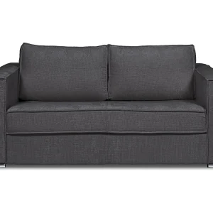 Express-vierzitsslaapbank van beige stof met textuur – 160 cm – Matras 22 cm LORETO Express-vierzitsslaapbank van beige stof met textuur – 160 cm – Matras 22 cm LORETO
