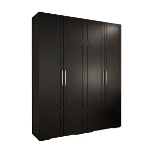 Draaideurkast Manhattan Ryfel 8 236,7/200/47 4-deurs (zwart) Draaideurkast Manhattan Ryfel 8 236,7/200/47 4-deurs (zwart)