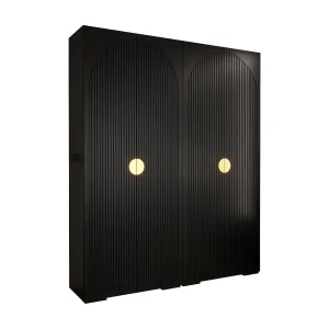Draaideurkast Manhattan Ryfel 1 236,7/200/47 4-deurs (zwart) Draaideurkast Manhattan Ryfel 1 236,7/200/47 4-deurs (zwart)