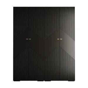 Draaideurkast Manhattan Ryfel 2 236,7/200/47 4-deurs (zwart) Draaideurkast Manhattan Ryfel 2 236,7/200/47 4-deurs (zwart)