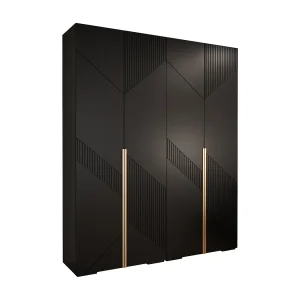 Draaideurkast Manhattan Ryfel 7 236,7/200/47 4-deurs (zwart) Draaideurkast Manhattan Ryfel 7 236,7/200/47 4-deurs (zwart)