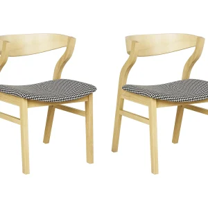 Eetkamerstoel Set van 2 Zwart/Wit MAROA