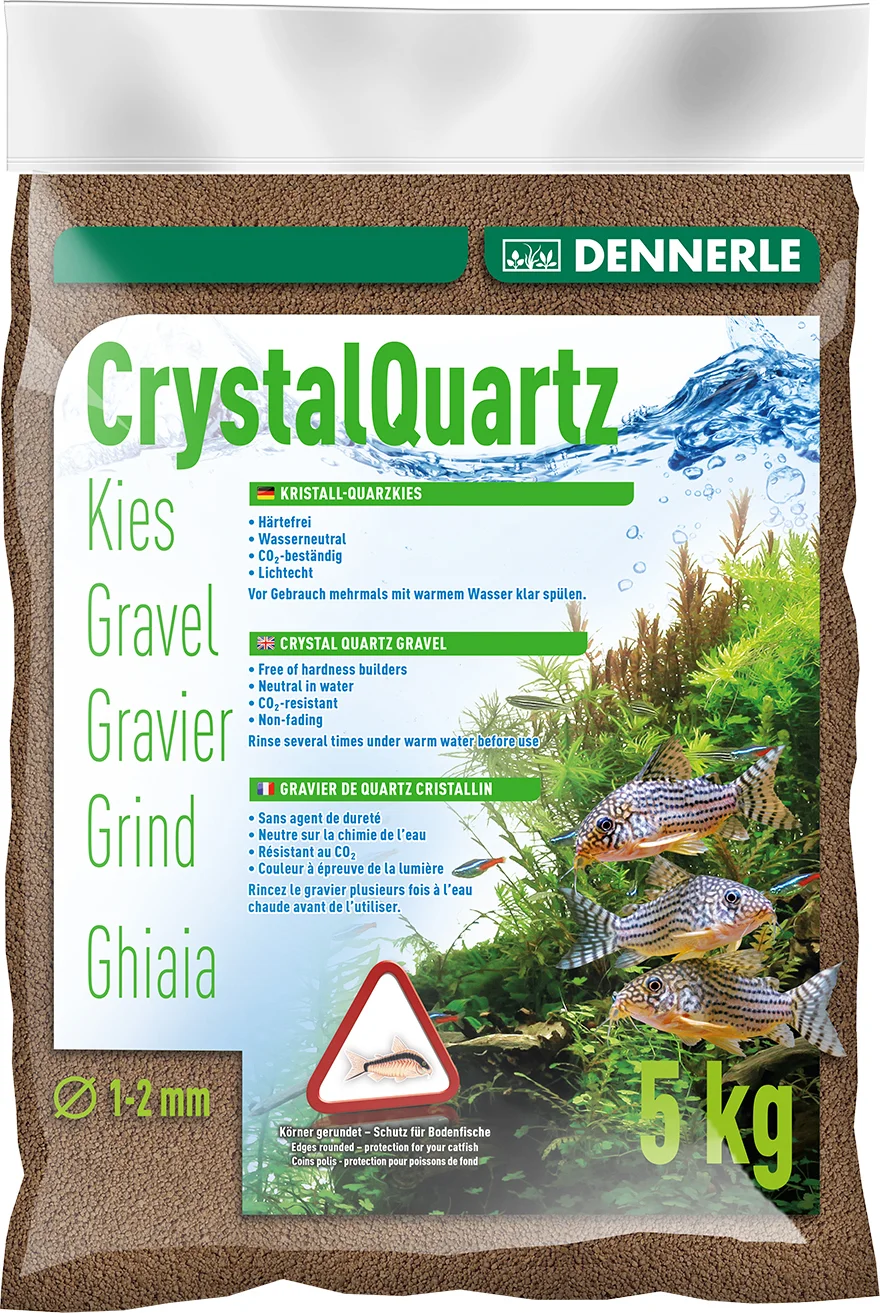Dennerle aquarium grind CrystalQuartz bruin 1-2 mm 5 kg