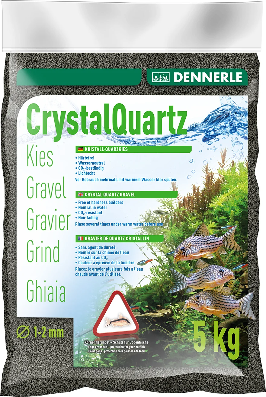 Dennerle aquarium grind CrystalQuartz zwart 1-2 mm 5 kg