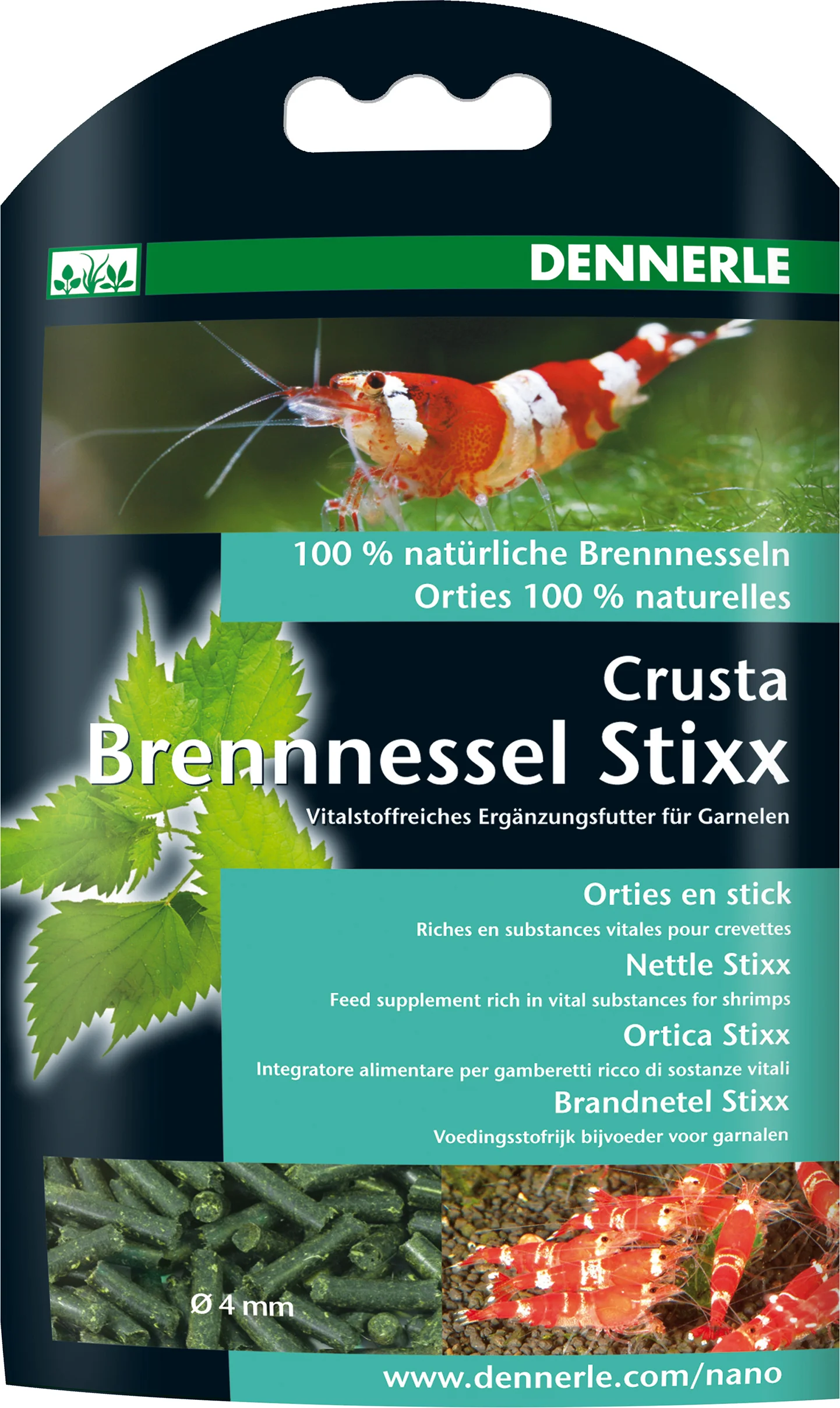 Dennerle garnalenvoer Crusta brandnetel sticks 30 g