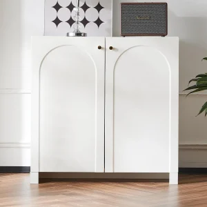 Dressoir – 2 deuren met verstelbare planken – Wit Dressoir – 2 deuren met verstelbare planken – Wit