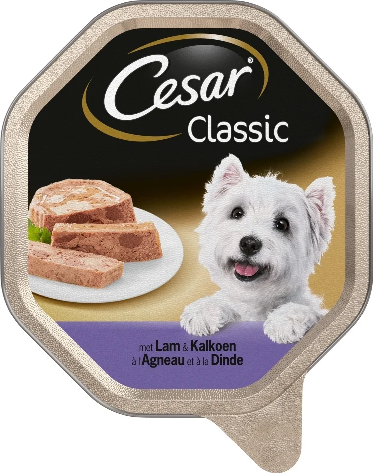 Cesar Classic Lam Met Kalkoen Alu Kuipje 150 g