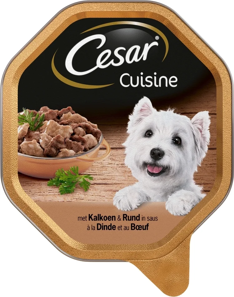 Cesar Cuisine Kalkoen Met Rund Alu Kuipje 150 g