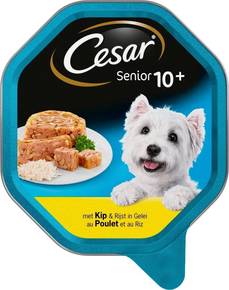 Cesar Senior Kip Met Rijst In Gelei Alu Kuipje 150 g