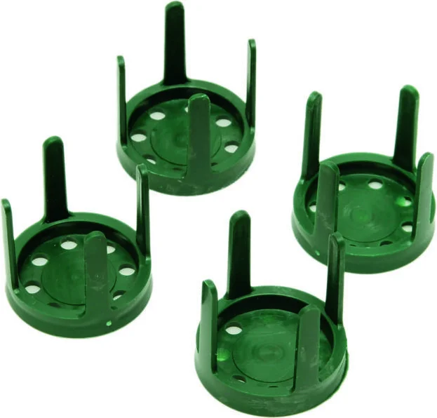 Decoratie pinhouders groen 7 x 7 x 14 cm 5 stuks
