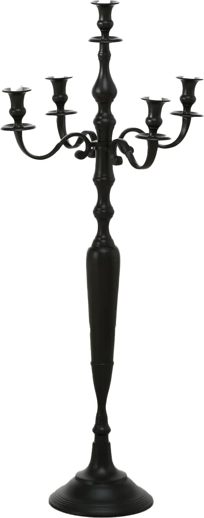 Boltze kandelaar Victoria zwart D 45 H 105 cm