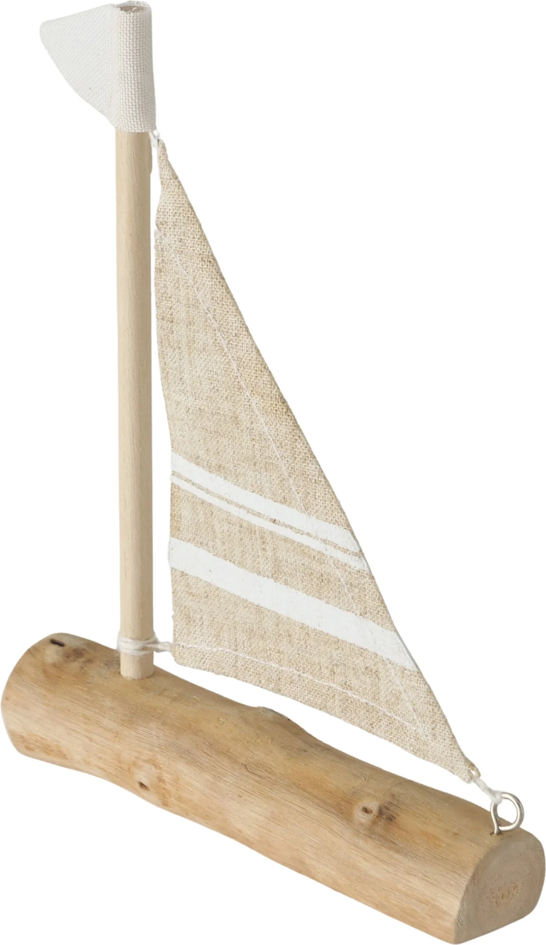 Boltze tuinbeeld Robinson boot naturel 11 x 3,2 x 15,5 cm