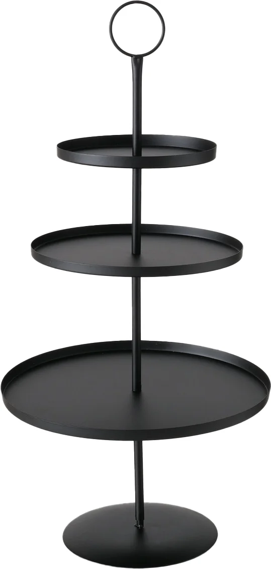 Boltze etagère Samona zwart D 30 H 60 cm