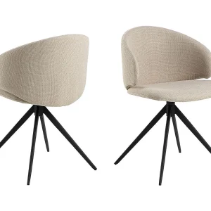 Elly eetkamerstoel draaifunctie beige.