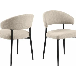 Edel eetkamerstoel beige.