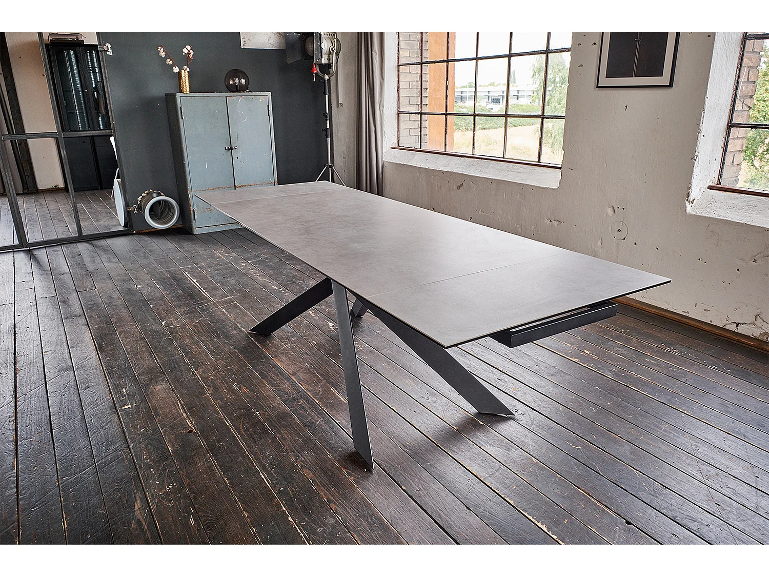 Eettafel - Grijs Glas - 180 x 90 cm - NOLDOR