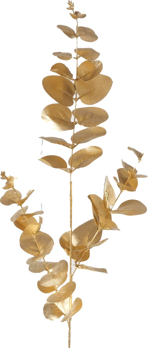 Boltze kunsttak eukalyptus goud H 80 cm