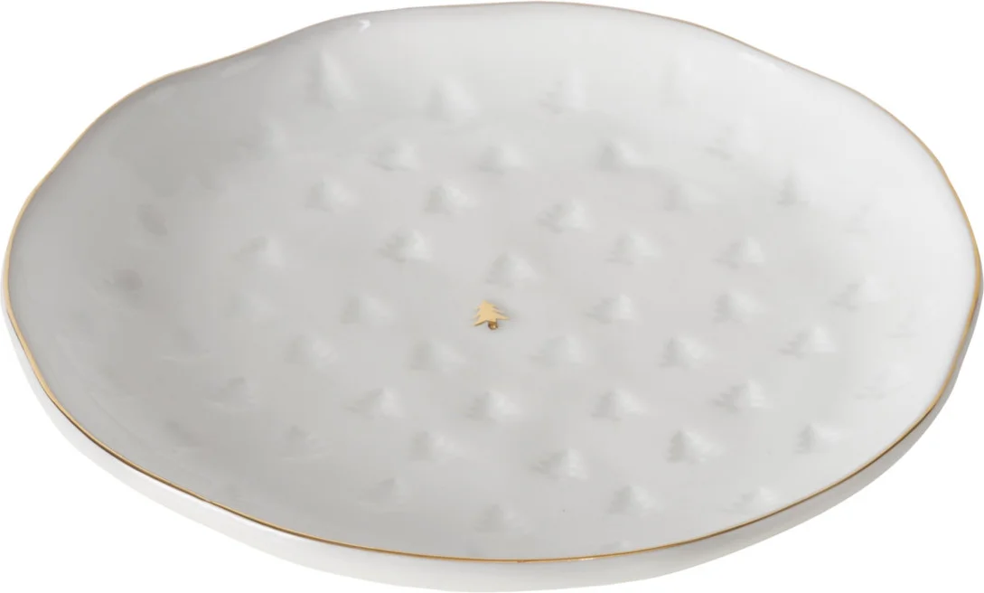 Boltze gebaksbord Pino wit D 19,5 H 2,8 cm