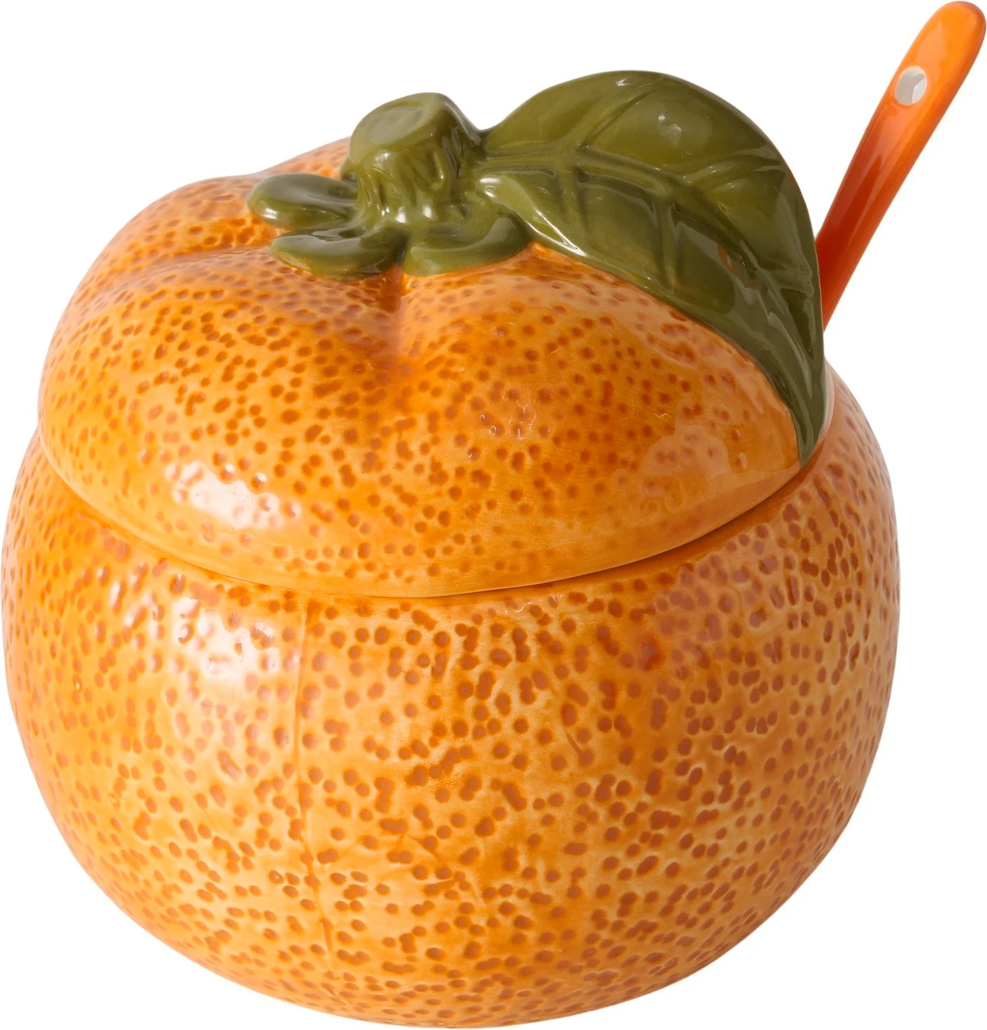 Boltze jampot Sinaasappel met deksel oranje D 13 H 12 cm