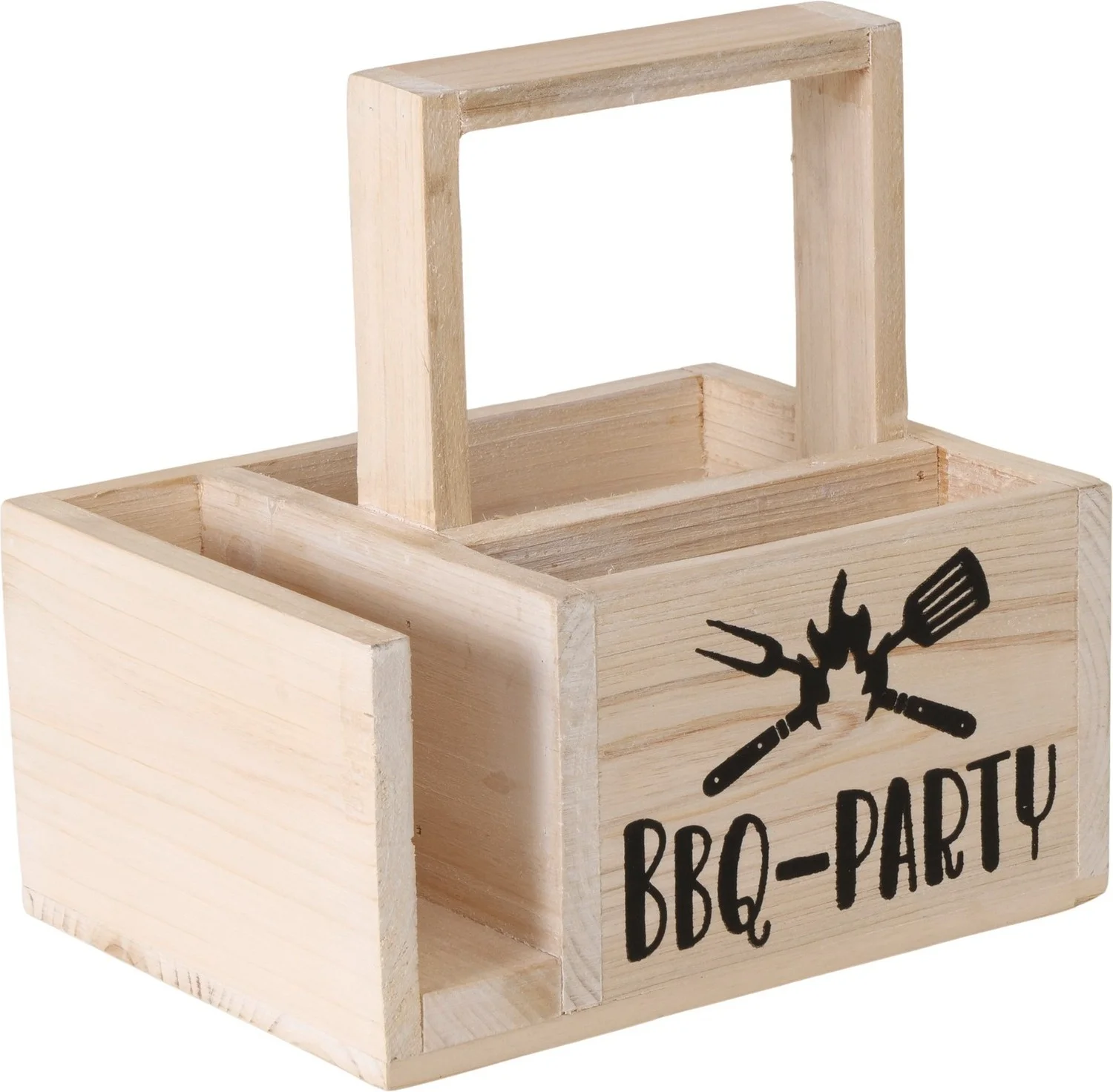 Boltze bestekhouder bbq party naturel 20 x 15 x 20 cm