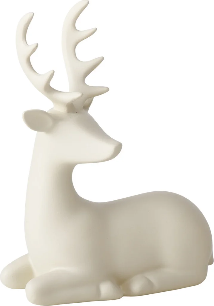 Boltze kerstfiguur Hario rendier beige 19,5 x 9,5 x 24 cm