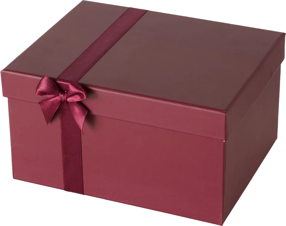 Boltze geschenkdoos Bowlina rood 9 x 9 x 7,8 cm