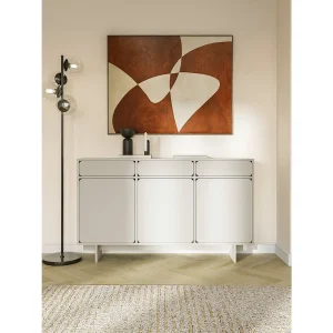 Dressoir – 150 cm – 3 deuren – 3 laden – grijs – WUWU Dressoir – 150 cm – 3 deuren – 3 laden – grijs – WUWU
