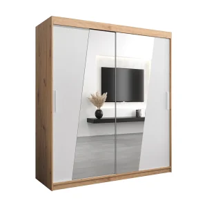 Elypse kledingkast met schuifdeuren 200/180/62 2 deuren (artisan/wit)