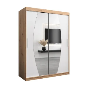 Elypse kledingkast met schuifdeuren 200/150/62 2 deuren (artisan/wit)