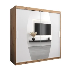 Elypse kledingkast met schuifdeuren 200/200/62 2 deuren (artisan/wit)