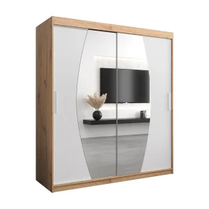 Elypse kledingkast met schuifdeuren 200/180/62 2 deuren (artisan/wit)