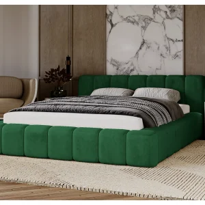 Emporius gestoffeerd tweepersoons bed 140×200 Bolonia – bed met opbergruimte – bed met lattenbodem – fluweel Groen (Magic Velvet 2225) Emporius gestoffeerd tweepersoons bed 140×200 Bolonia – bed met opbergruimte – bed met lattenbodem – fluweel Groen (Magic Velvet 2225)