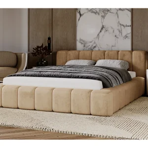 Emporius gestoffeerd tweepersoons bed 160×200 Bolonia – bed met opbergruimte – bed met lattenbodem – fluweel Donkerbeige (Amor Velvet 4302) Emporius gestoffeerd tweepersoons bed 160×200 Bolonia – bed met opbergruimte – bed met lattenbodem – fluweel Donkerbeige (Amor Velvet 4302)