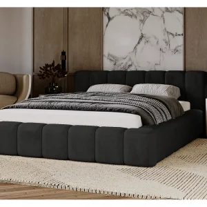 Emporius gestoffeerd tweepersoons bed 140×200 Bolonia – bed met opbergruimte – bed met lattenbodem – fluweel Zwart (Magic Velvet 2219) Emporius gestoffeerd tweepersoons bed 140×200 Bolonia – bed met opbergruimte – bed met lattenbodem – fluweel Zwart (Magic Velvet 2219)