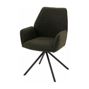 Eetkamerstoel MCW-G67 Bouclé, olijfgroen Eetkamerstoel MCW-G67 Bouclé, olijfgroen