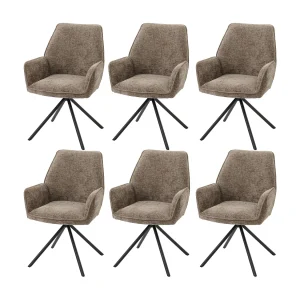 Eetkamerstoel MCW-G67 (set van 6), bruin Eetkamerstoel MCW-G67 (set van 6), bruin