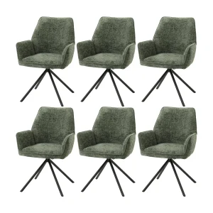 Eetkamerstoel MCW-G67 (set van 6), groen Eetkamerstoel MCW-G67 (set van 6), groen