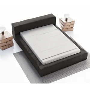 Emporius gestoffeerd bed tweepersoonsbed 140×200 Bueno – lattenbodem, opbergruimte – fluweel – Zwart (Infinity 18)