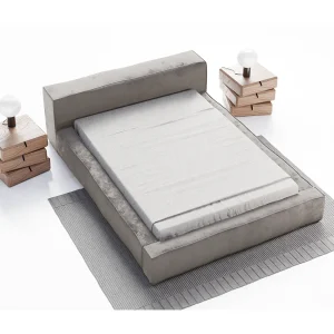Emporius gestoffeerd bed tweepersoonsbed 180×200 Bueno – lattenbodem, opbergruimte – fluweel – Grijs (Infinity 15)